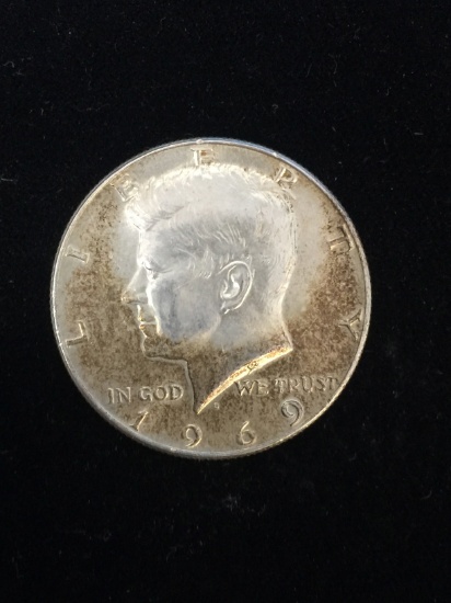 1969-D United States Kennedy Half Dollar - 40% Silver Coin