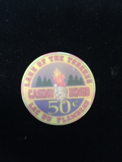 Lake Of The Torches 50 Cent Casino Poker Chip