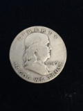 1949 United States Franklin Half Dollar - 90% Silver Coin