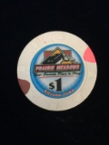 Praire Meadows Casino $1 Gaming Poker Chip