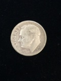 1955-D United States Roosevelt Dime- 90% Silver Coin