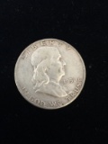 1951 United States Franklin Half Dollar - 90% Silver Coin