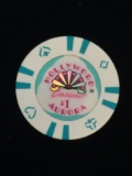 Hollywood Casino $1 Gaming Poker Chip