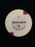 Monte Carlo $1 Casino Gaming Poker Chip