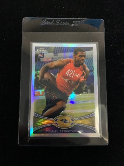 2012 Topps Chrome Refractor Tommy Streeter Ravens Rookie Football Card