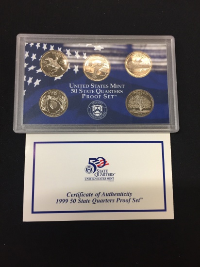 1999 United States Mint 50 State Quarters Proof Set