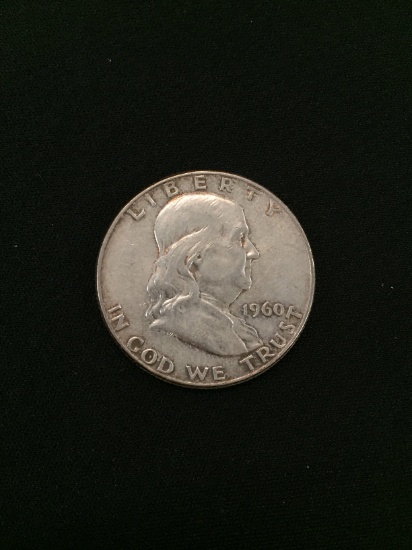 1960 United States Franklin Half Dollar - 90% Silver Coin