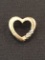 Heart Sterling Silver & Diamond Pendant