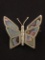 Old Pawn Sterling Silver & Abalone Butterfly Brooch