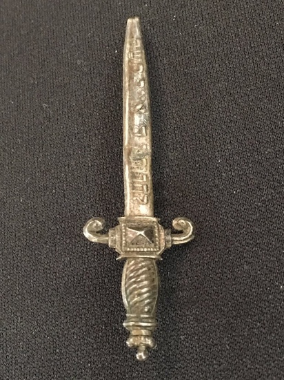 Antique Sterling Silver Sword Pin