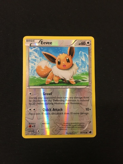 Pokemon Eevee Reverse Holo Card 89/116