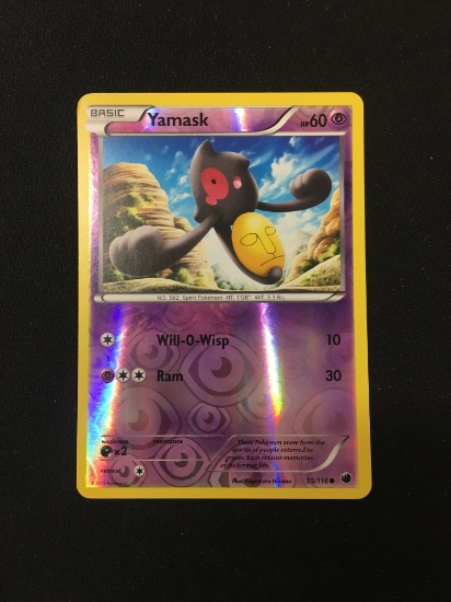Pokemon Yamask Reverse Holo Card 55/116