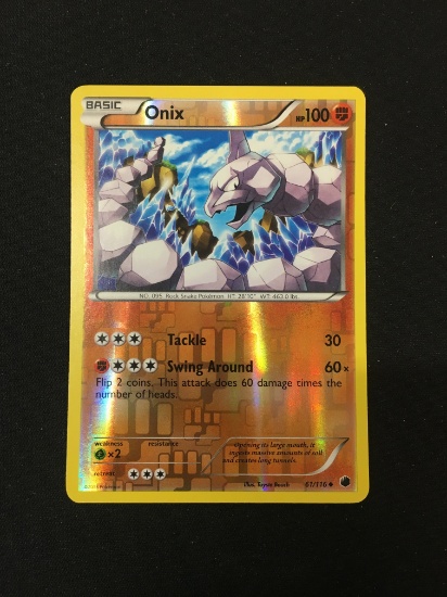 Pokemon Onix Reverse Holo Card 61/116