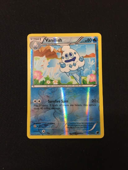 Pokemon Vanillish Reverse Holo Card 28/116