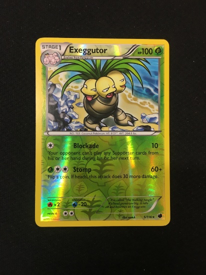 Pokemon Exeggutor Reverse Holo Card 5/116