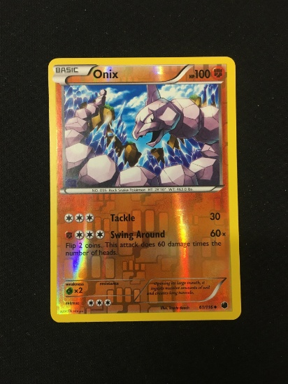 Pokemon Onix Reverse Holo Card 61/116
