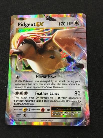 Pokemon Pidgeot EX Holo Card 64/108