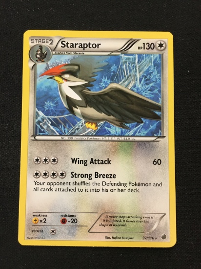 Pokemon Staraptor Rare Card 97/116