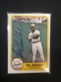 1981 Fleer Bill Madlock Pirates Signed Autograph Card