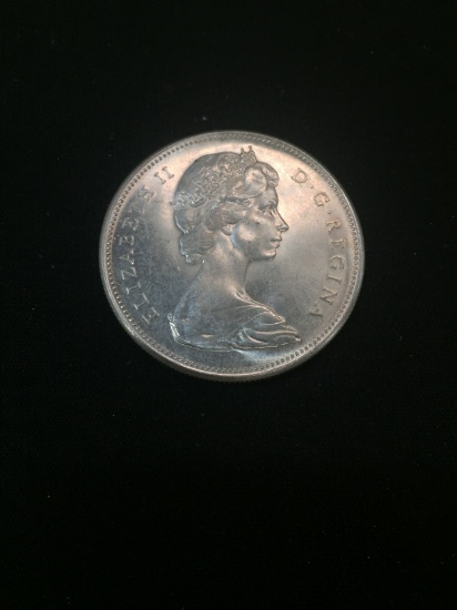1967 Canada $1 Silver Dollar - 80% Silver Canadian Coin