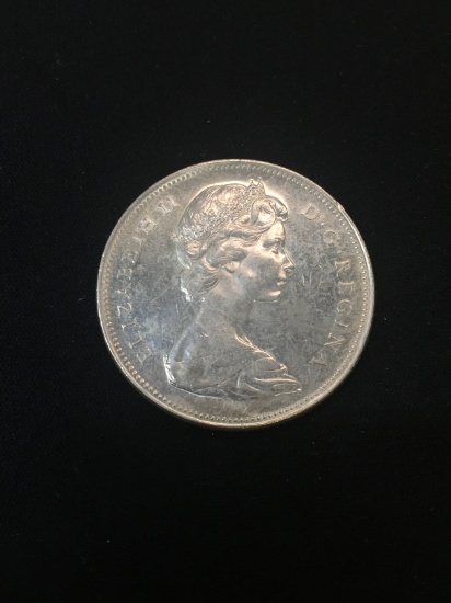 1966 Canada $1 Silver Dollar - 80% Silver Canadian Coin