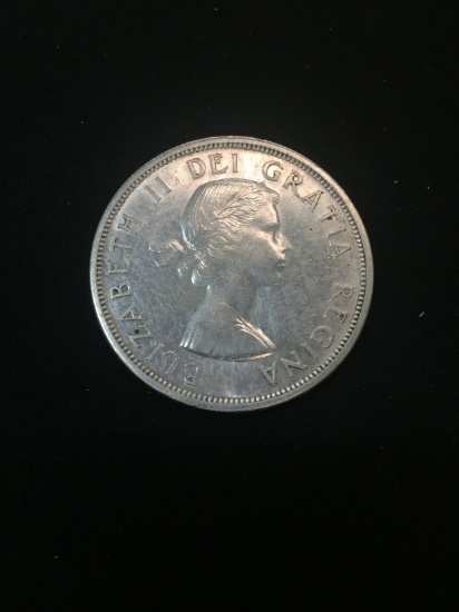 1963 Canada $1 Silver Dollar - 80% Silver Canadian Coin