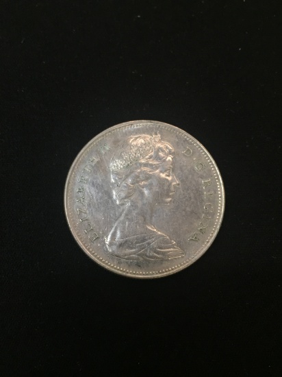 1966 Canada $1 Silver Dollar - 80% Silver Canadian Coin