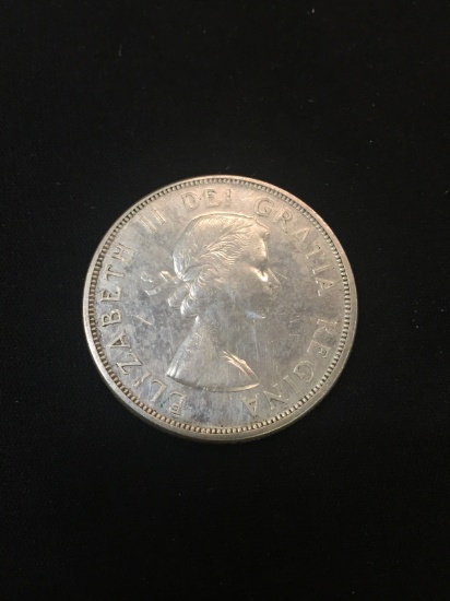 1963 Canada $1 Silver Dollar - 80% Silver Canadian Coin