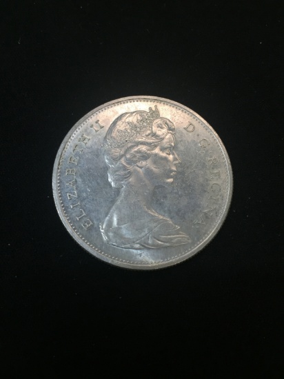 1965 Canada $1 Silver Dollar - 80% Silver Canadian Coin