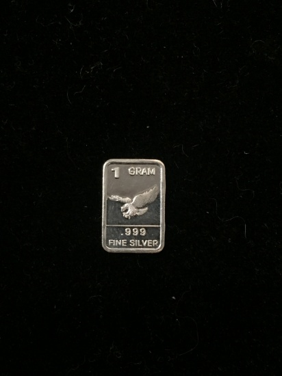 1-Gram .999 Fine Silver Eagle Bullion Bar