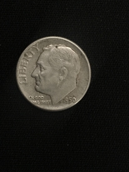 1950-D United States Roosevelt Dime - 90% Silver Coin