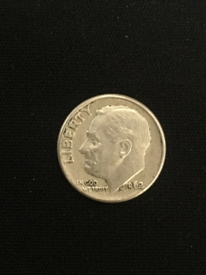 1962-D United States Roosevelt Dime - 90% Silver Coin