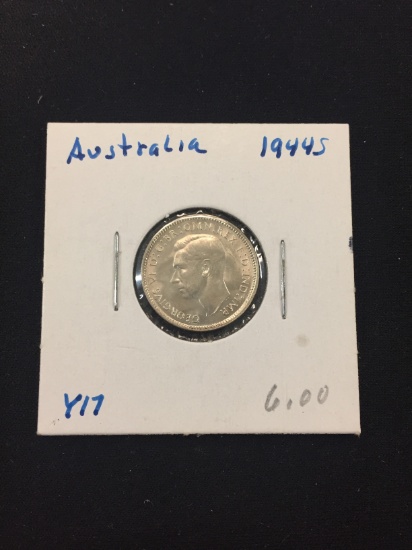 1944-S Australia Sixpence Silver Foreign Coin - 92.5% Silver Coin - .0842 ASW