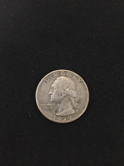 1939-S United States Washington Quarter - 90% Silver Coin
