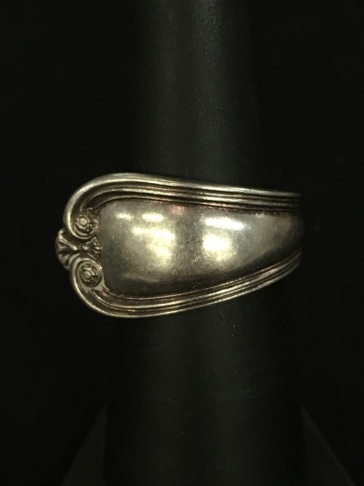 Carved Open Style Sterling Silver Ring Band - Size 5.5