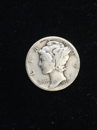 1935-S United States Mercury Dime - 90% Silver Coin