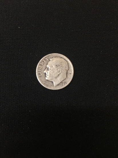 1947-D United States Roosevelt Dime - 90% Silver Coin