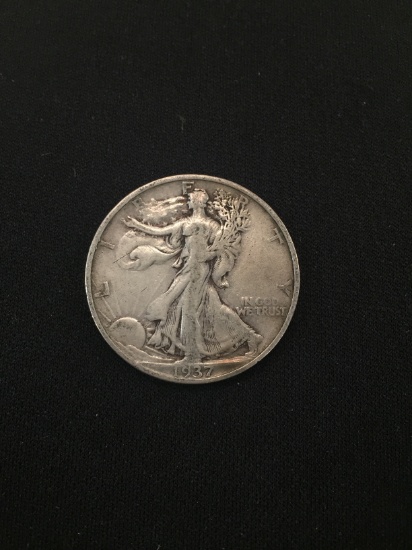 1937-S United States Walking Liberty Half Dollar - 90% Silver Coin