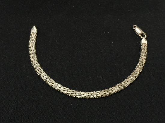 Woven Sterling Silver Link Bracelet