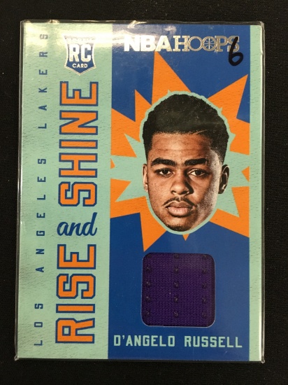 2015-16 Hoops Rise and Shine D'Angelo Russell Lakers Rookie Jersey Card