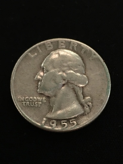 1955 United States Washington Quarter - 90% Silver Coin