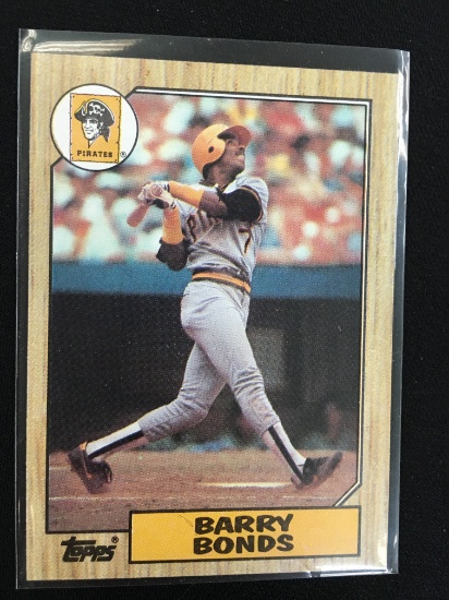 1987 Topps Barry Bonds Pirates Giants Rookie Card