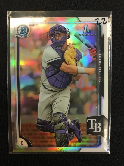 2015 Bowman Chrome Refractor Chris Betts Rays Rookie Card