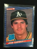 1986 Donruss Jose Canseco Athletics Rookie Card
