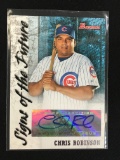 2007 Bowman Signs of the Future Chris Robinson Cubs Rookie Autograph Card