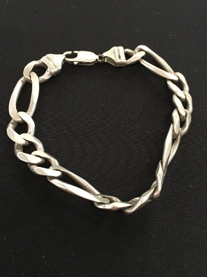 Italian Made Sterling Silver 9" Cable Link Bracelet