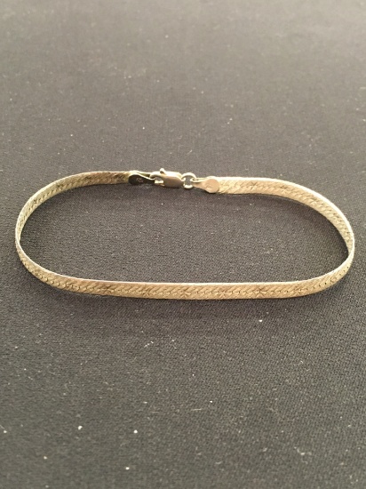 Italian Made 8" Sterling Siver Omega Bracelet