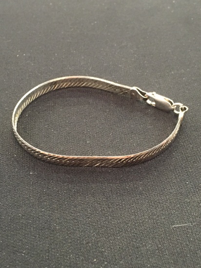 Italian Made Omega 7" Sterling Silver Bracelet