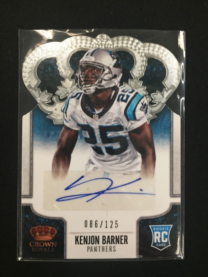 2013 Crown Royale Kenjon Barner Panthers Rookie Autograph Card /125