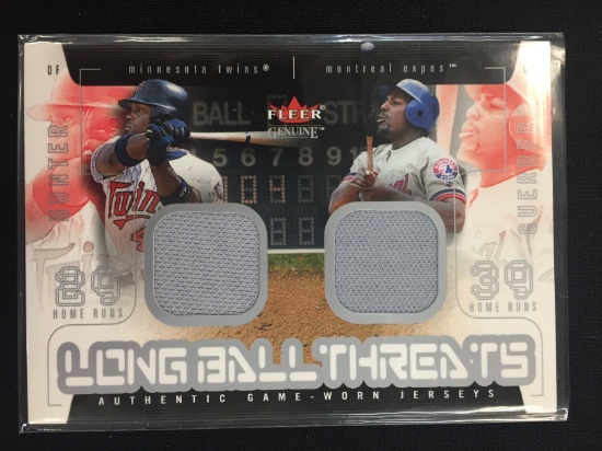 2003 Fleer Genuine Torii Hunter & Vladimir Guerrero Dual Jersey Card